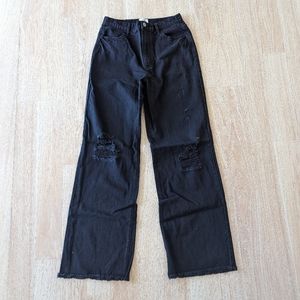 Show me your mumu 90s straight baggy jeans Black